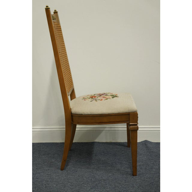 Wood Drexel Furniture San Remo Italian Style Cane Back Dining Side Chair For Sale - Image 7 of 10