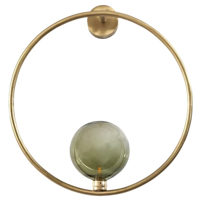 Gaia Green Sconce by Emilie Lemardeley For Sale