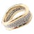 Tiffany & Co. 18k Yellow Gold Platinum Diamond Wave Band Ring, size 5.75 For Sale