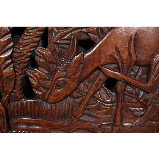 1920s Art Deco French Oak Pierced Carving Wall Panel, 1925 For Sale - Image 5 of 15