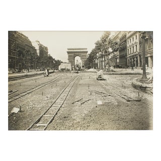 Works in The Champs Elysées Paris - Silver Gelatin Black and White Photography For Sale