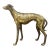 29.5”h Large Vintage Brass Greyhound Dog Sculpture For Sale