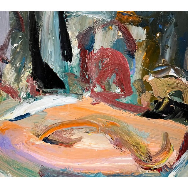 Jean Krille, Landscape 123, Oil on Masonite, 1979 For Sale - Image 4 of 10