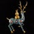 Vintage Cloisonne Enamel Deer With Gourd – 15" Gilt Auspicious Figure For Sale In Los Angeles - Image 6 of 10