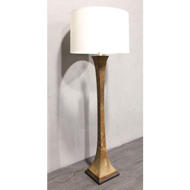 Metal Verdigris Bronze Floor Lamp by Stewart Ross James for Hansen Lighting, 1960s For Sale - Image 7 of 8