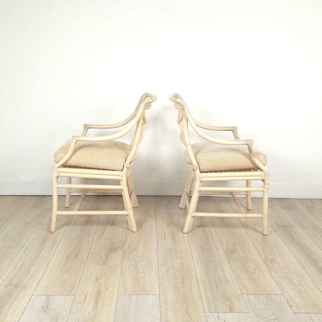 Pair of Vintage McGuire Armchairs, Circa 1980. Two Pairs Available For Sale - Image 4 of 12