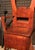 Mid-Century Modern Antique Quarter-Sawn Oak Hall Tree With Mirror, Brass Hooks & Storage Bench For Sale - Image 3 of 9