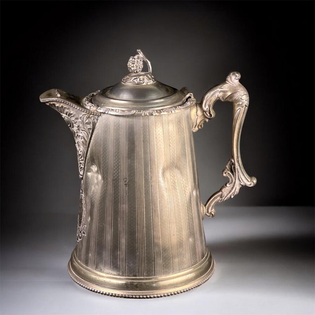 Patented Double Wall Silverplate Coffee Pot, 1856 For Sale - Image 3 of 13