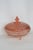 Art Deco Pink Depression Glass 3 Footed Candy Dish With Diamond Quilt Pattern Lid 4757b For Sale - Image 3 of 14