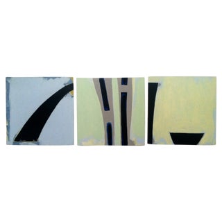 Abstract Triptych Painting by Paul Rinaldi For Sale