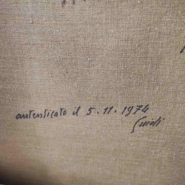 Virgilio Guidi, Figure, Oil on Canvas, 1970, Framed For Sale - Image 10 of 12