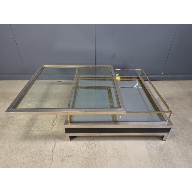 Black Vintage Sliding Top Coffee Table, 1970s For Sale - Image 8 of 17