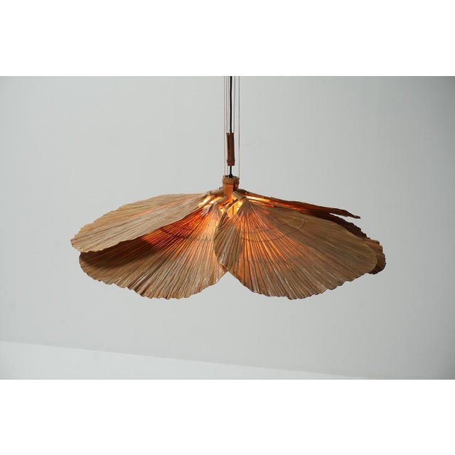 Large Uchiwa Series Hana I Chandelier by Ingo Maurer for Design M, Germany, 1970s For Sale - Image 12 of 14