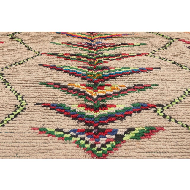 Late 20th Century Vintage Azilal Boucherouite Moroccan Rug, 03'07 X 07'01 For Sale - Image 5 of 10