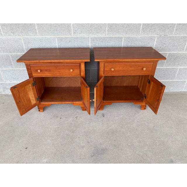 Brown Chatam Reproductions Shaker Style Nightstands - A Pair For Sale - Image 8 of 11