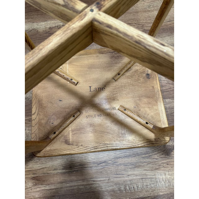 Lane Perception Side Table by Warren Church | Mid Century Modern Oak | 1950s MCM For Sale In Charleston - Image 6 of 8