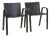 Armchairs in Black Leather from Poltrona Frau, 1980s, Set of 2 For Sale