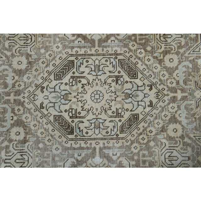 1970s Vintage Persian Handmade Wool Cotton Orange Area Rug For Sale - Image 9 of 11