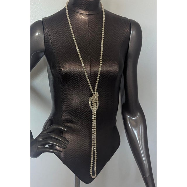 Antique 60" Necklace Shell Beads With Worthy Clasp For Sale - Image 4 of 5