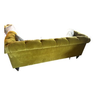 Dexter 92" Tufted Chesterfield Sofa, Velvet For Sale
