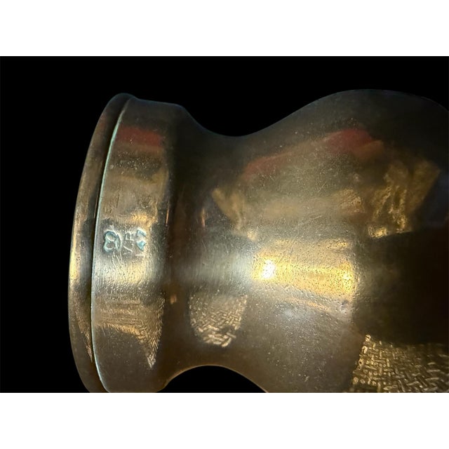 Metal Antique Brass Tavern Measureing Cups- Set of 3 For Sale - Image 7 of 9