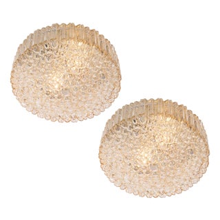 Large Bubble Glass Flush Mount from Limburg, Germany, 1970s For Sale