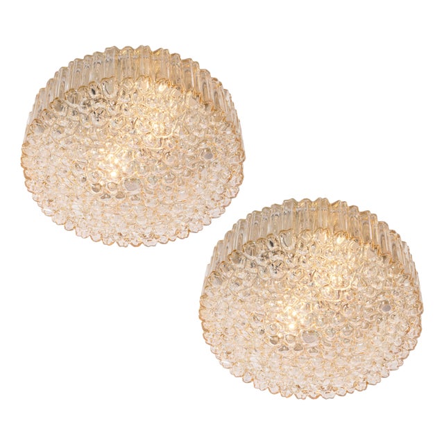 Large Bubble Glass Flush Mount from Limburg, Germany, 1970s For Sale