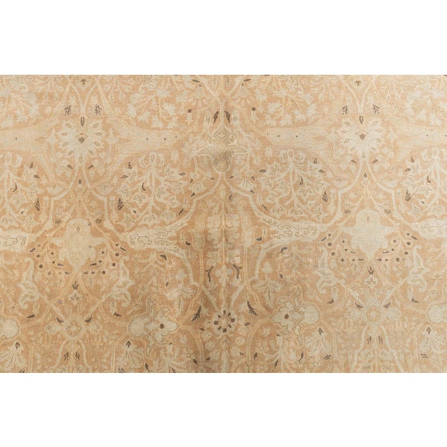 Antique Persian Tabriz Botanic Handwoven Wool Rug For Sale - Image 4 of 11