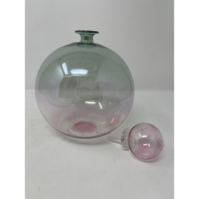 Lovely Pink Murano Vase With Stopper For Sale - Image 4 of 6