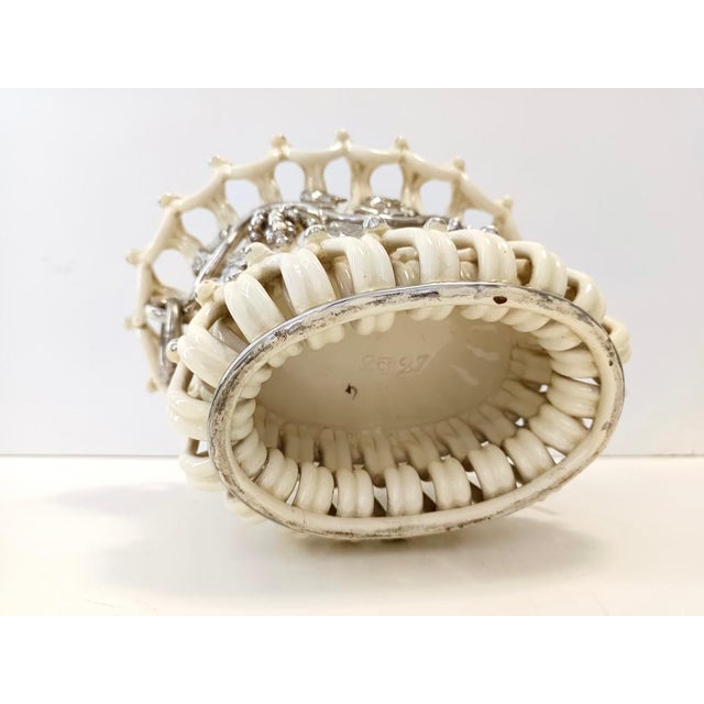 Cream Ceramic Fruit Bowl or Centerpiece by Charles de Boissimon, France For Sale - Image 10 of 17