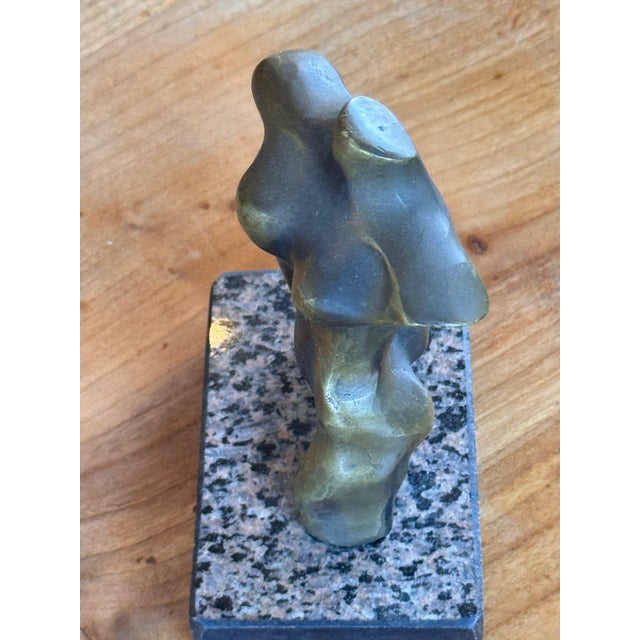 Late 20th Century Late 20th Century Bronze Nude Female Torso on Stone Base For Sale - Image 5 of 6