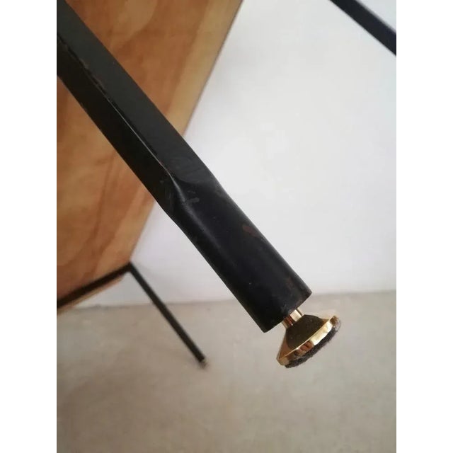 Mid-Century Italian Coffee Table in Teak, Enamelled Iron, and Brass, 1960s For Sale - Image 12 of 16