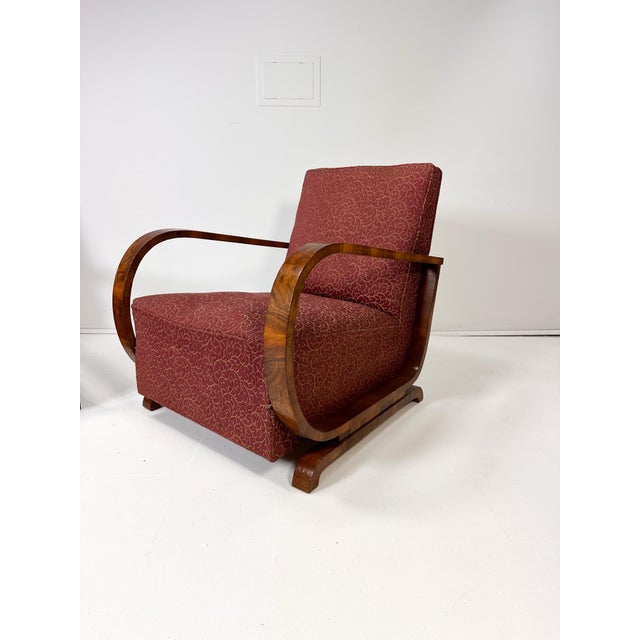 Wood Art Deco Swedish Lounge Chairs For Sale - Image 7 of 10