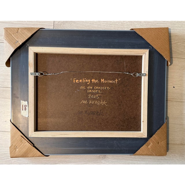 Original Seascape Oil Painting "Feeling the Moment " Santa Barbara For Sale - Image 4 of 5