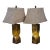 Mid-Century Modern Style Twisted Wood Look Table Lamps With Suede Lamp Shades - a Pair For Sale