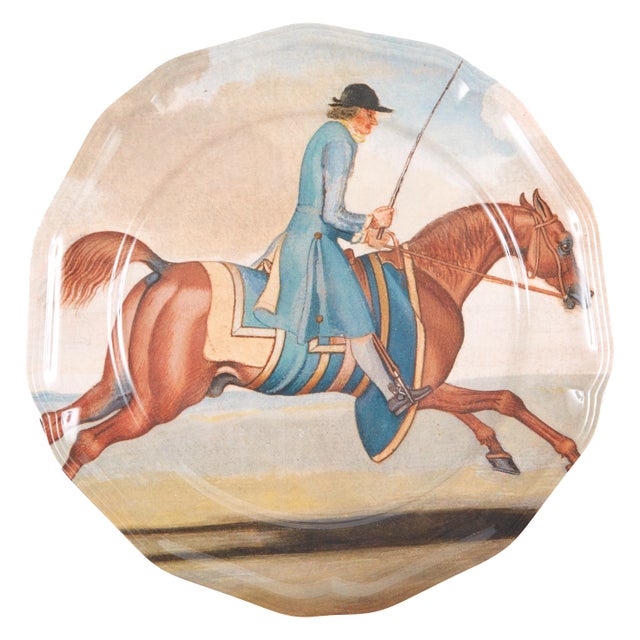 Equine Melamine Side Plates- Set of Six For Sale In Chicago - Image 6 of 13
