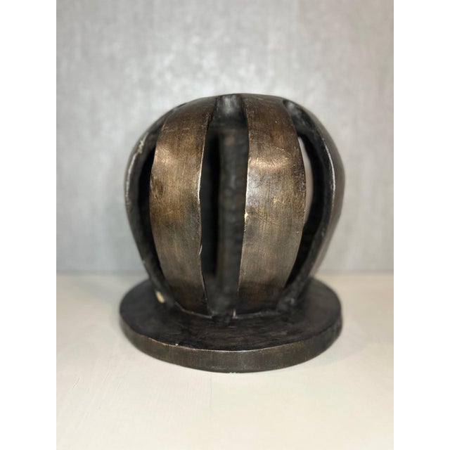 Boho Chic Mid-century Baga Stool in Carved Wood, Guinea, West Africa For Sale - Image 3 of 5