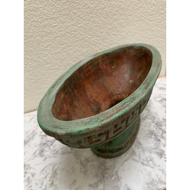Large Vintage Terracotta Plant Pedestal Vessel For Sale - Image 9 of 10