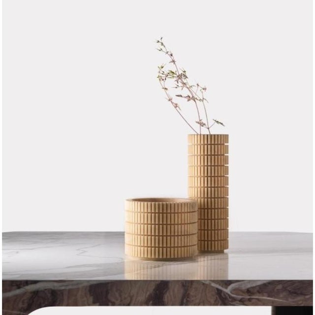 Green Pixel R2 Decorative Vase in Laguna Green Marble by Bufalini Marmi For Sale - Image 8 of 9