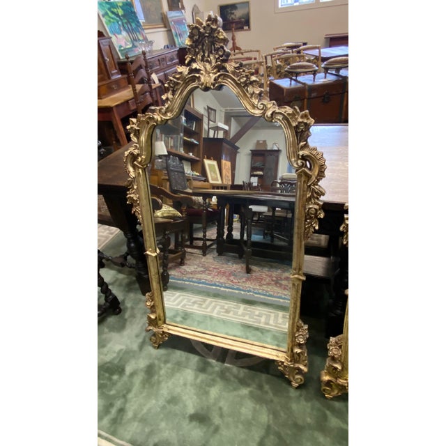 Pair of 20thc Gilt Rocco Style Mirrors For Sale In Philadelphia - Image 6 of 7