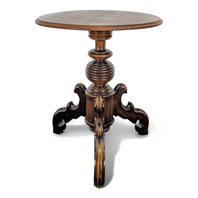 Pedestal Table in Wood For Sale - Image 6 of 6