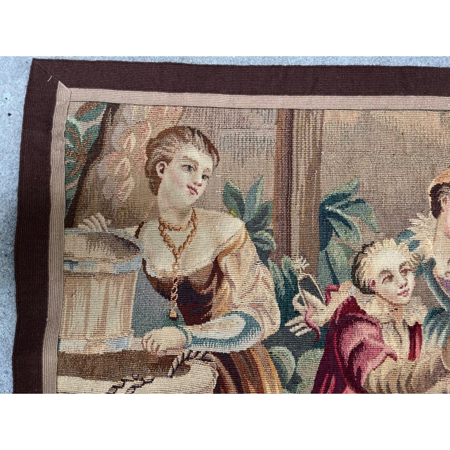 19th-Century French Wool & Silk Tapestry For Sale - Image 9 of 11