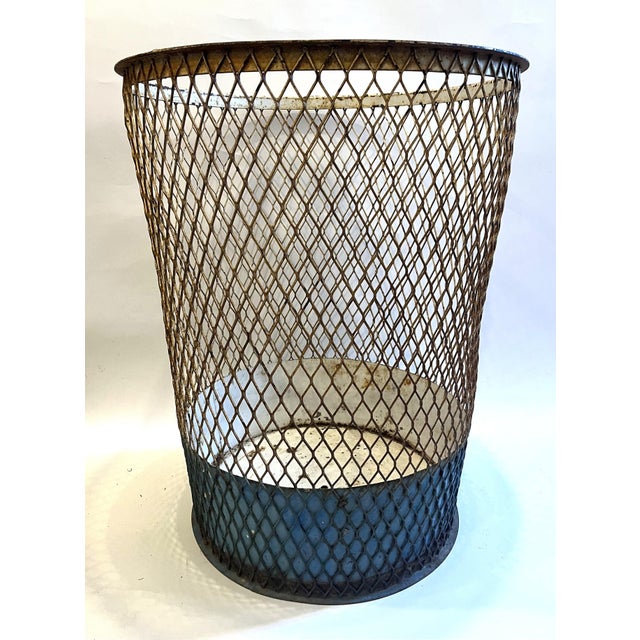 Vintage Mid 20th Century Metal Hamper For Sale In Los Angeles - Image 6 of 7