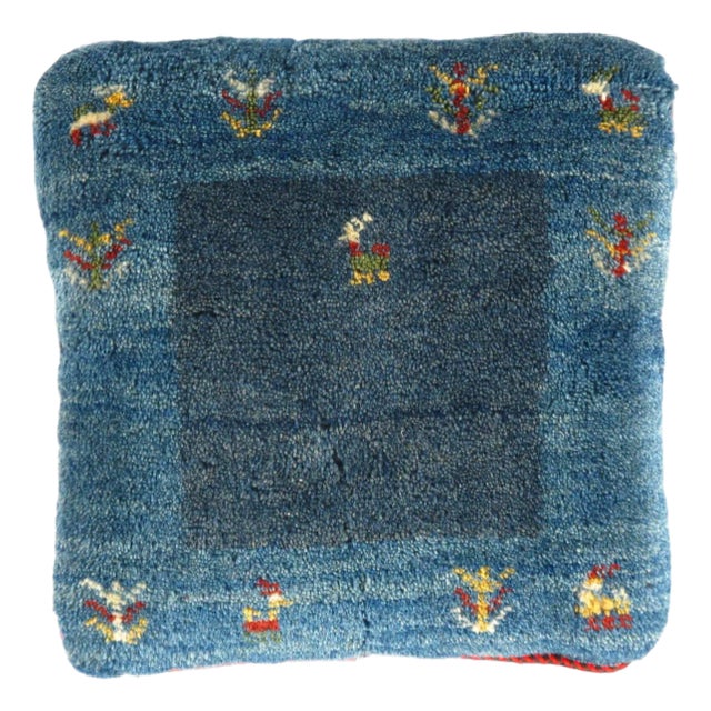 Pasargad DC Fine Hand Knotted Persian Gabbeh Pillow For Sale