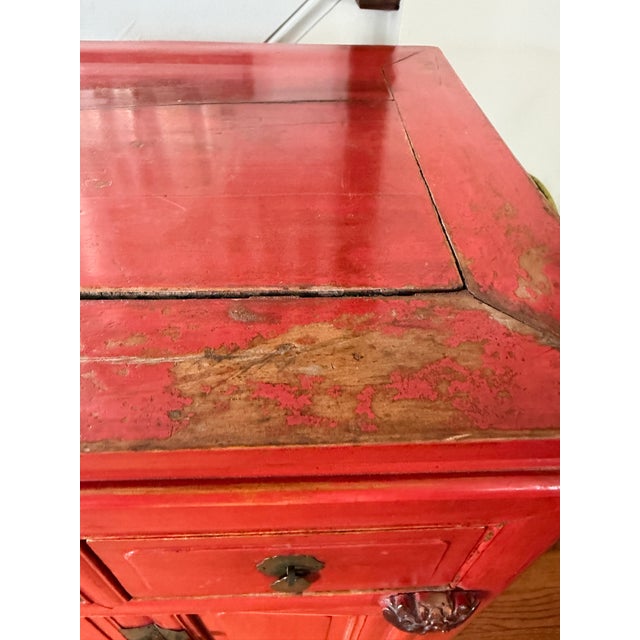 Antique Chinese Lacquered Cabinet, 19th Century Qing Dynasty For Sale - Image 10 of 12