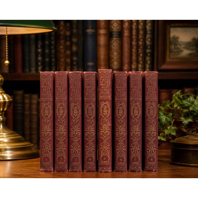 A beautifully preserved complete eight-volume edition of Master Pieces of the World’s Best Literature, published in New...