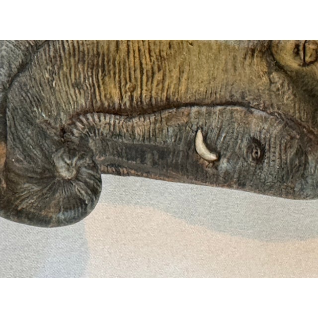 Late 20th Century Small Bronze Sculpture by Spinosa – Abstract Figurative Form With Elephant Motifs For Sale - Image 4 of 7