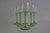 A set of six wine glasses on a green twisted stem, the top of the glass features a vine plant. Made in Czechoslovakia in...