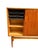 1960s Danish Modern Teak & White Oak Highboard | Three Sliding Doors | C. 1960s For Sale - Image 5 of 9