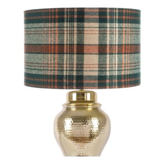 Mind the Gap Monterey Plaid Green Lampshade, Small For Sale
